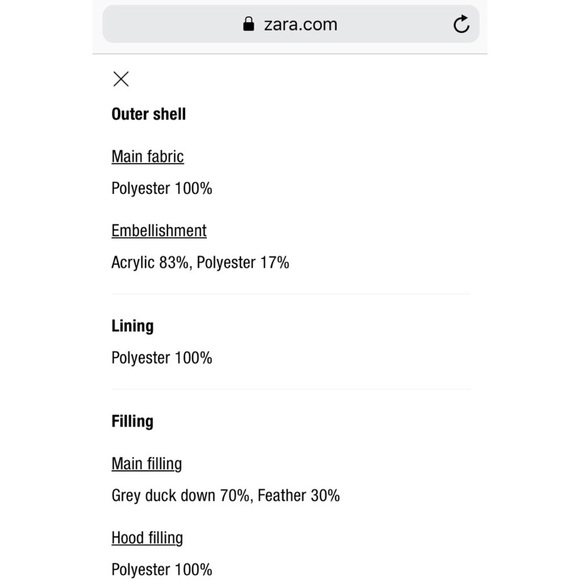 ZARA Hooded Down Coat - Picture 2 of 8